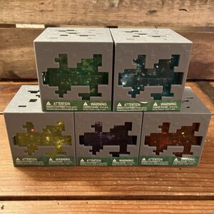 MINECRAFT JELLY CUBES - Viral Squishy NEW + RARE - Complete Set of 5